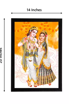 eCraftIndia Lord Krishna Satin Matt Texture UV Art Painting