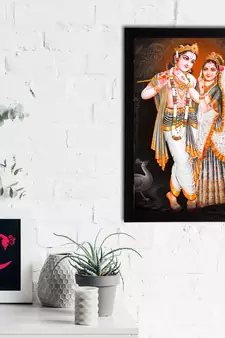 eCraftIndia Lord Krishna Satin Matt Texture UV Art Painting