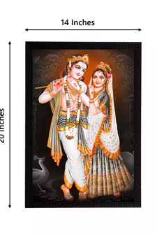 eCraftIndia Lord Krishna Satin Matt Texture UV Art Painting
