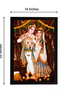 eCraftIndia Lord Krishna Satin Matt Texture UV Art Painting