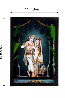 eCraftIndia Lord Krishna Satin Matt Texture UV Art Painting