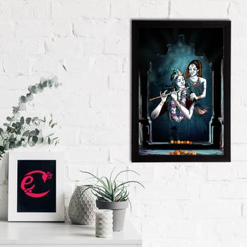 eCraftIndia Lord Krishna Satin Matt Texture UV Art Painting 2