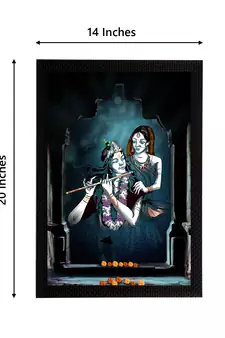 eCraftIndia Lord Krishna Satin Matt Texture UV Art Painting