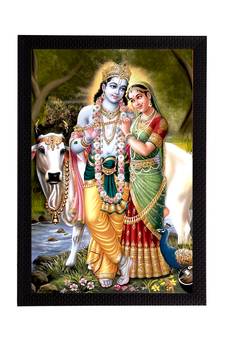 eCraftIndia Lord Krishna Satin Matt Texture UV Art Painting