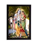 eCraftIndia Lord Krishna Satin Matt Texture UV Art Painting