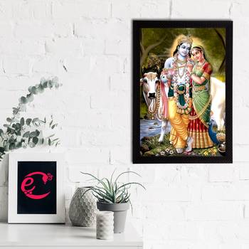 eCraftIndia Lord Krishna Satin Matt Texture UV Art Painting 2