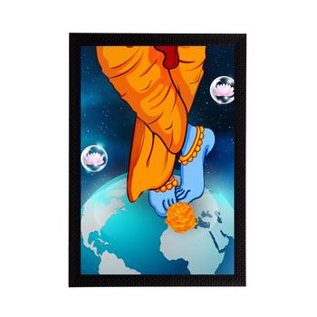 eCraftIndia Lord Krishna Satin Matt Texture UV Art Painting 1