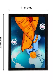 eCraftIndia Lord Krishna Satin Matt Texture UV Art Painting