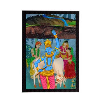 eCraftIndia Lord Krishna Satin Matt Texture UV Art Painting 1