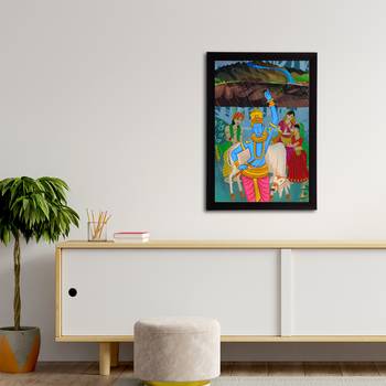 eCraftIndia Lord Krishna Satin Matt Texture UV Art Painting 3