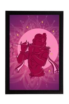 eCraftIndia Lord Krishna Satin Matt Texture UV Art Painting