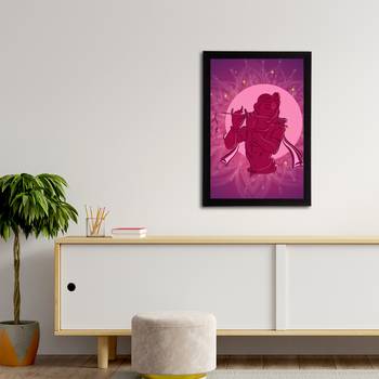 eCraftIndia Lord Krishna Satin Matt Texture UV Art Painting 3