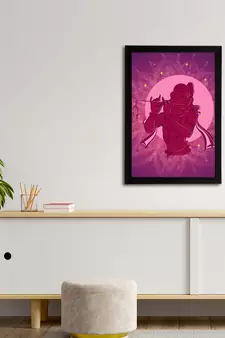 eCraftIndia Lord Krishna Satin Matt Texture UV Art Painting