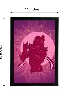 eCraftIndia Lord Krishna Satin Matt Texture UV Art Painting