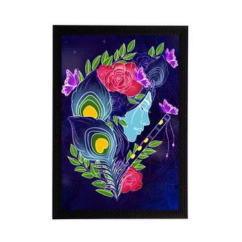 eCraftIndia Lord Krishna Satin Matt Texture UV Art Painting 1