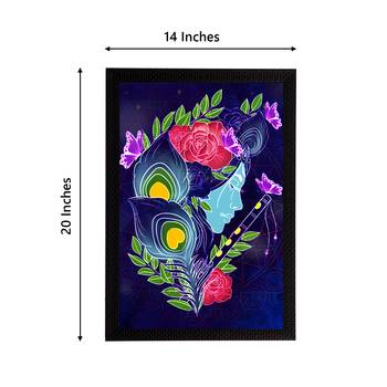 eCraftIndia Lord Krishna Satin Matt Texture UV Art Painting 4