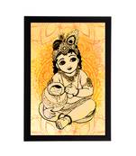 eCraftIndia Lord Krishna Satin Matt Texture UV Art Painting