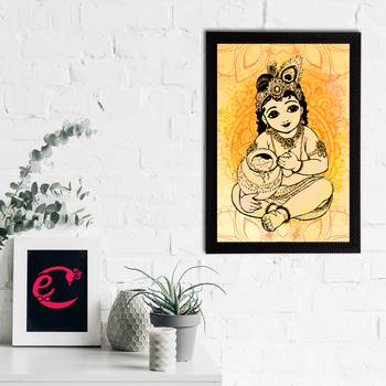 eCraftIndia Lord Krishna Satin Matt Texture UV Art Painting 2