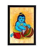 eCraftIndia Lord Krishna Satin Matt Texture UV Art Painting