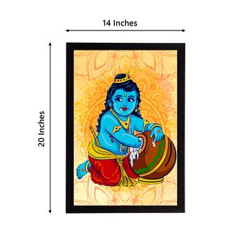 eCraftIndia Lord Krishna Satin Matt Texture UV Art Painting 4