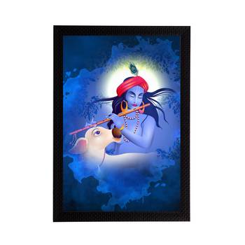 eCraftIndia Lord Krishna Satin Matt Texture UV Art Painting 1