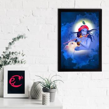 eCraftIndia Lord Krishna Satin Matt Texture UV Art Painting 2