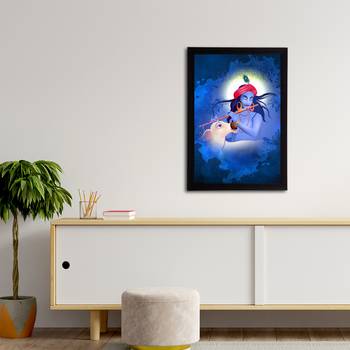 eCraftIndia Lord Krishna Satin Matt Texture UV Art Painting 3