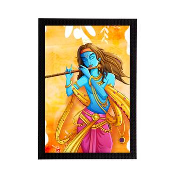 eCraftIndia Lord Krishna Satin Matt Texture UV Art Painting 1