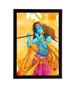 eCraftIndia Lord Krishna Satin Matt Texture UV Art Painting