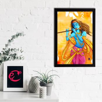 eCraftIndia Lord Krishna Satin Matt Texture UV Art Painting 2