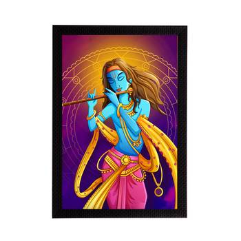 eCraftIndia Lord Krishna Satin Matt Texture UV Art Painting 1