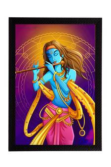 eCraftIndia Lord Krishna Satin Matt Texture UV Art Painting