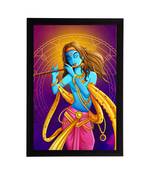 eCraftIndia Lord Krishna Satin Matt Texture UV Art Painting