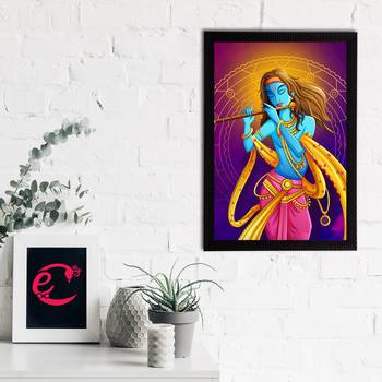 eCraftIndia Lord Krishna Satin Matt Texture UV Art Painting 2