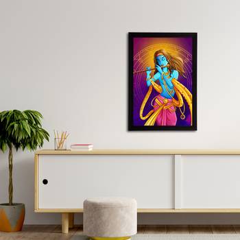 eCraftIndia Lord Krishna Satin Matt Texture UV Art Painting 3