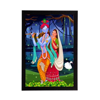 eCraftIndia Lord Krishna Satin Matt Texture UV Art Painting 1