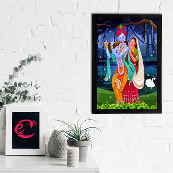 eCraftIndia Lord Krishna Satin Matt Texture UV Art Painting 2