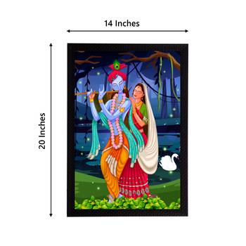 eCraftIndia Lord Krishna Satin Matt Texture UV Art Painting 4