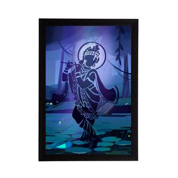 eCraftIndia Lord Krishna Satin Matt Texture UV Art Painting 1