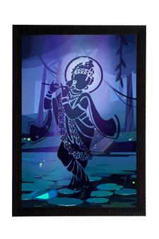 eCraftIndia Lord Krishna Satin Matt Texture UV Art Painting