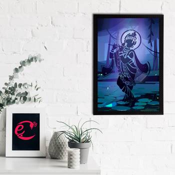 eCraftIndia Lord Krishna Satin Matt Texture UV Art Painting 2