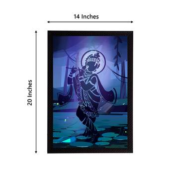 eCraftIndia Lord Krishna Satin Matt Texture UV Art Painting 4