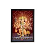 eCraftIndia Panch Mukhi Lord Hanuman Satin Matt Texture UV Art Painting