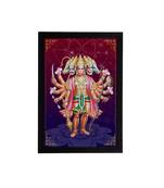 eCraftIndia Panch Mukhi Lord Hanuman Satin Matt Texture UV Art Painting