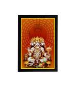 eCraftIndia Panch Mukhi Lord Hanuman Satin Matt Texture UV Art Painting