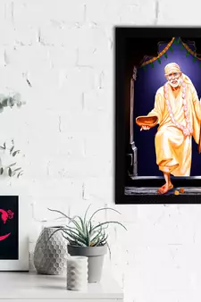 eCraftIndia Sai Baba Satin Matt Texture UV Art Painting