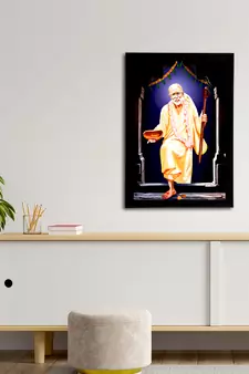 eCraftIndia Sai Baba Satin Matt Texture UV Art Painting