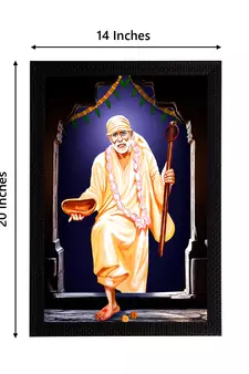 eCraftIndia Sai Baba Satin Matt Texture UV Art Painting