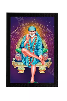 eCraftIndia Sai Baba Satin Matt Texture UV Art Painting