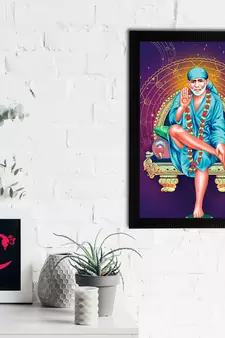 eCraftIndia Sai Baba Satin Matt Texture UV Art Painting